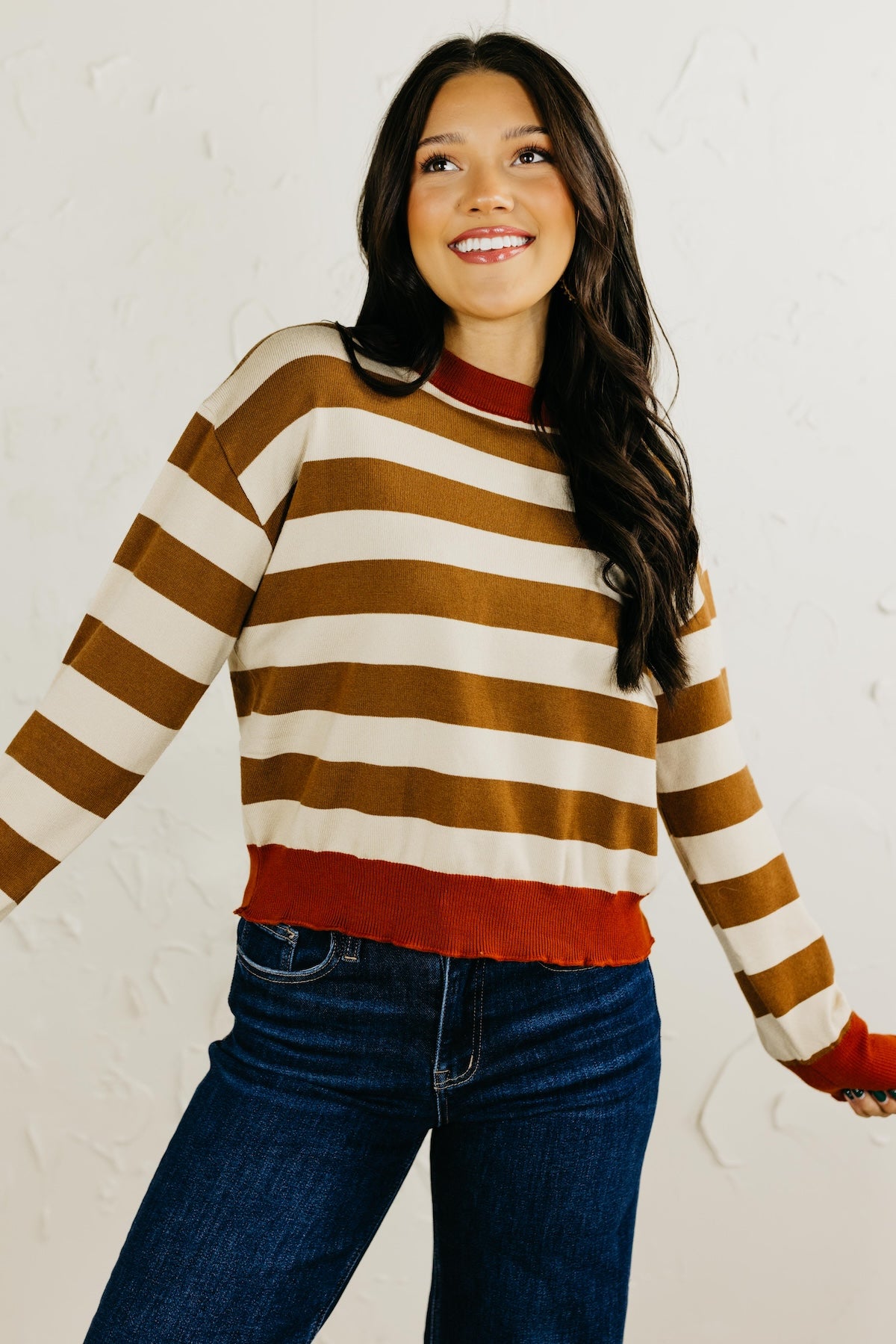 The Precilla Striped Sweater Top