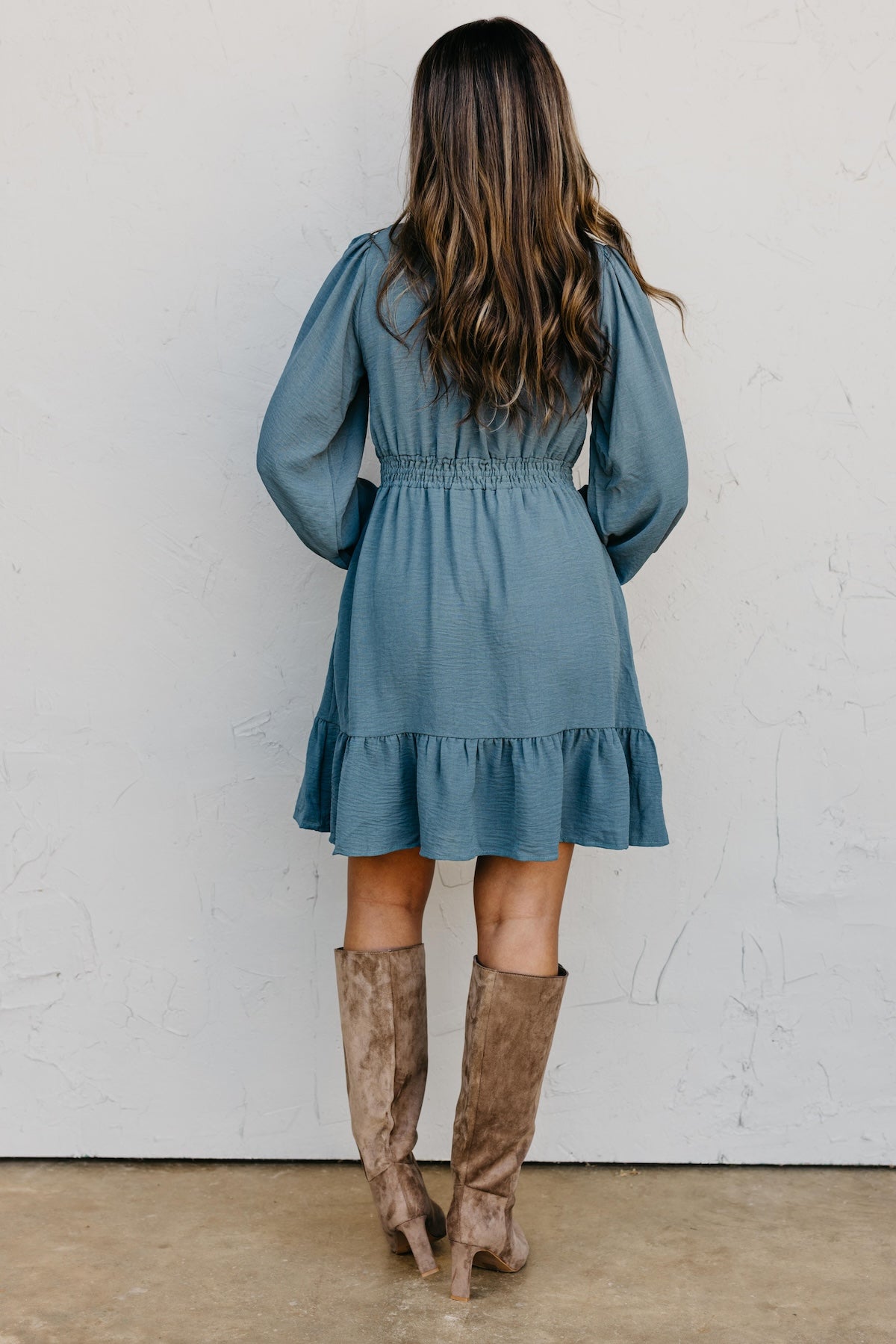The Irene Elastic Waist Mini Dress