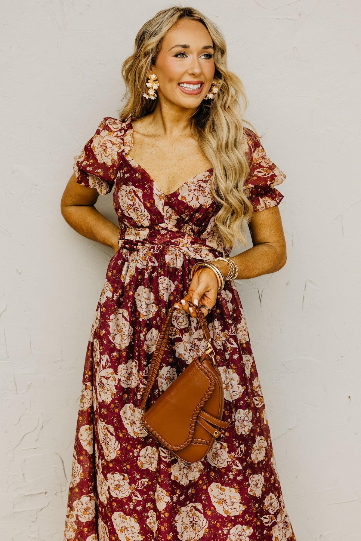 The Chelsea Fall Floral Midi Dress