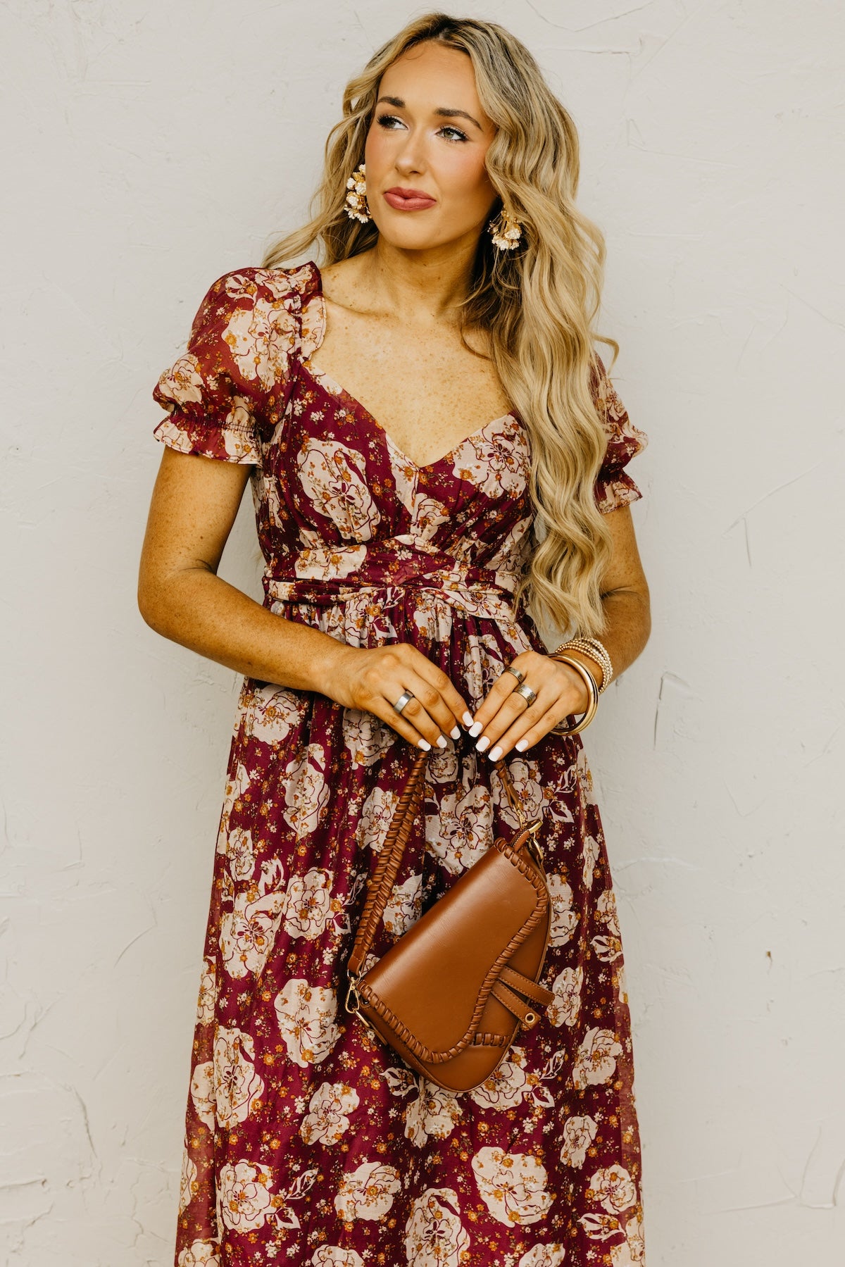 The Chelsea Fall Floral Midi Dress