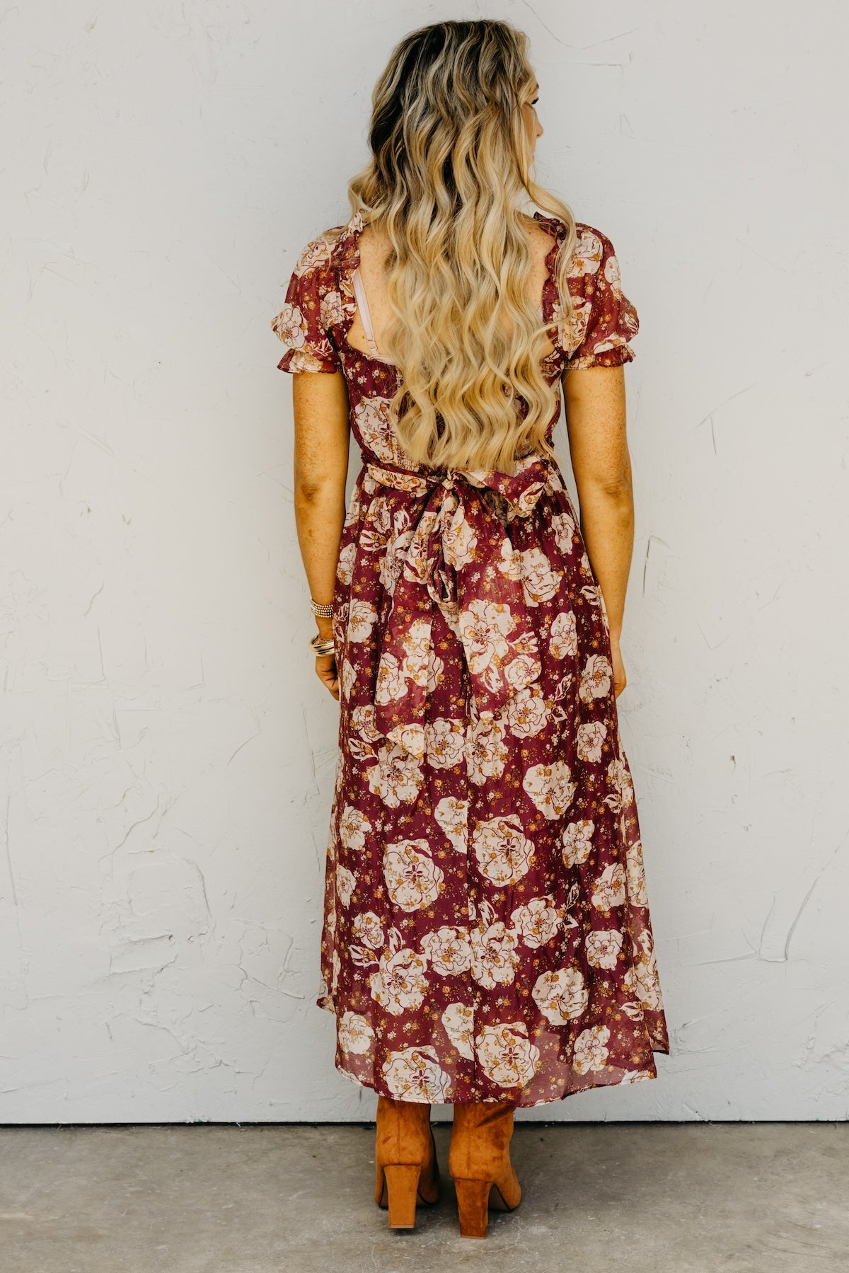 The Chelsea Fall Floral Midi Dress