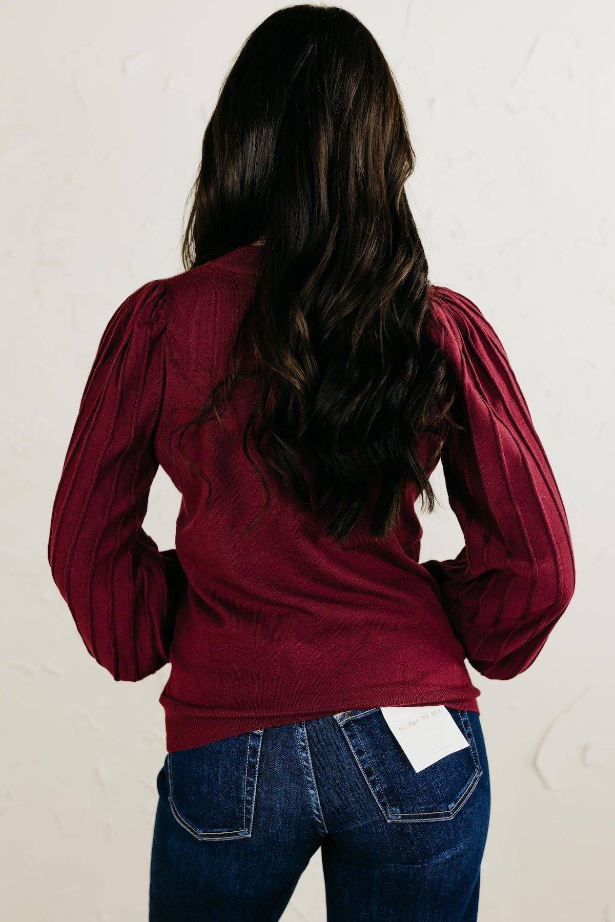 The Aleesia Pleated Puff Sleeve Sweater