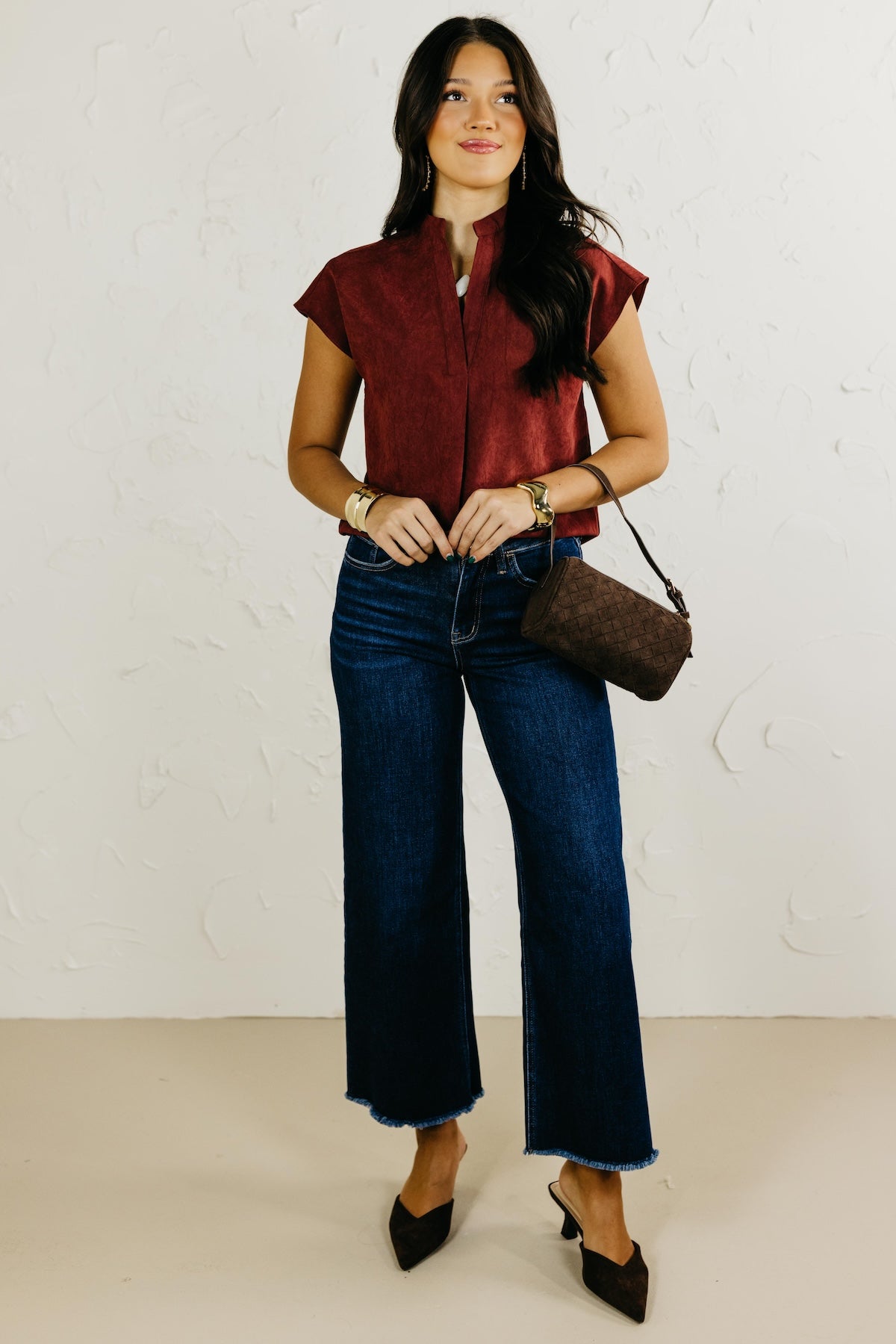 The Mandi Drop Shoulder Felt. Blouse