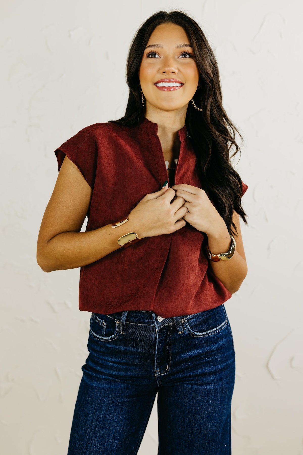 The Mandi Drop Shoulder Felt. Blouse