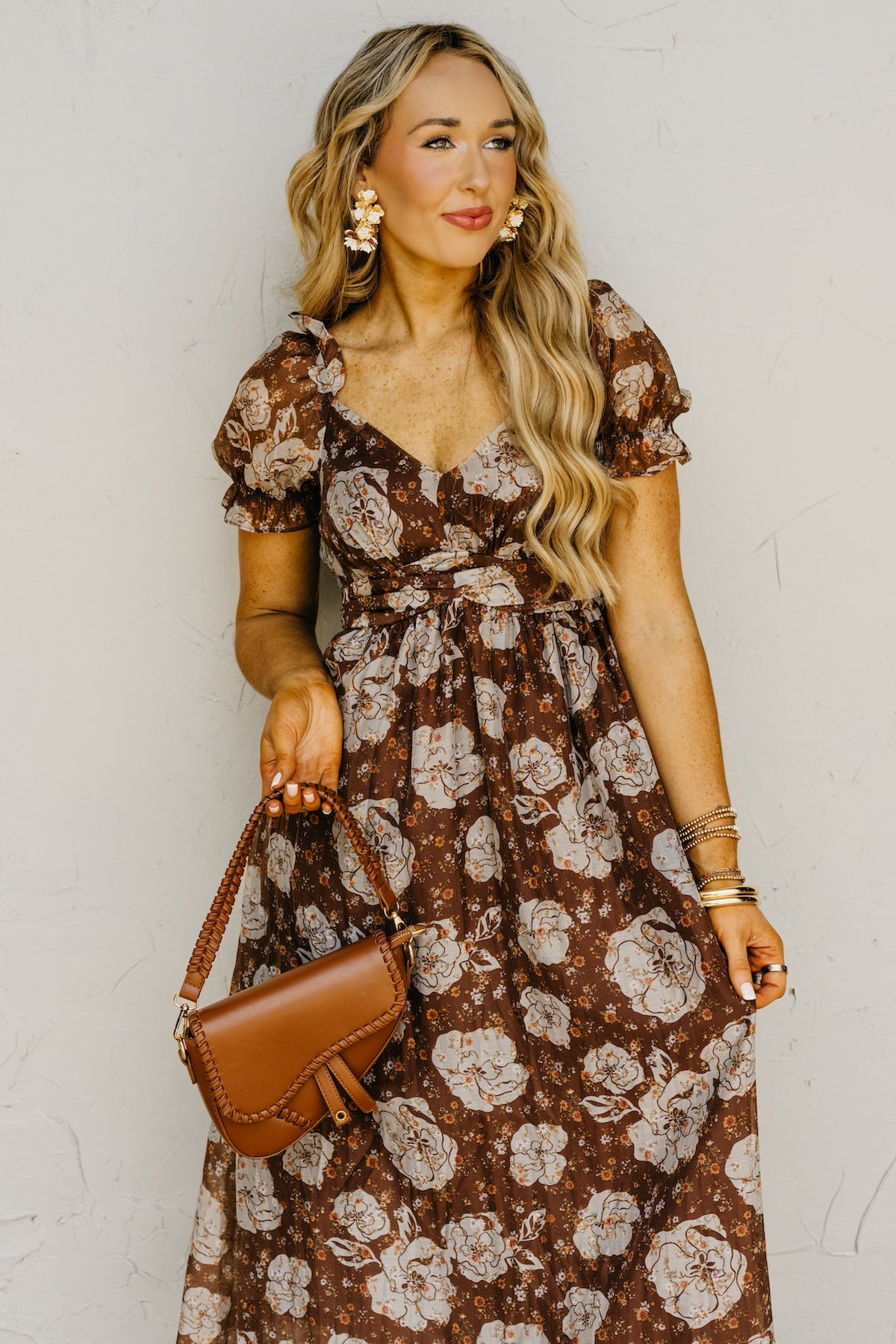 The Chelsea Fall Floral Midi Dress