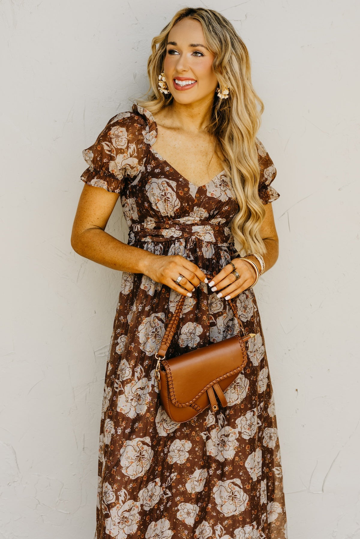 The Chelsea Fall Floral Midi Dress