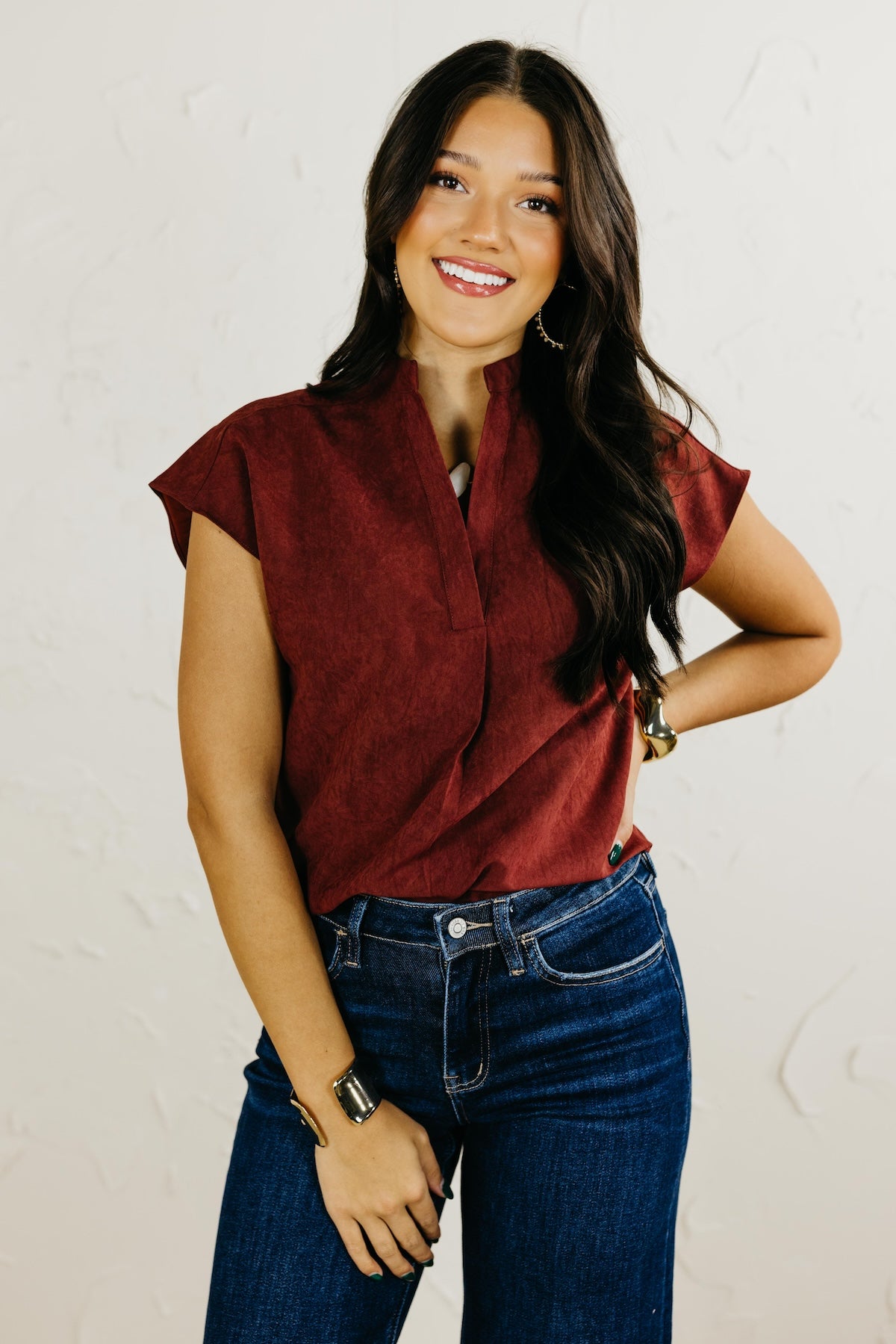 The Mandi Drop Shoulder Felt. Blouse