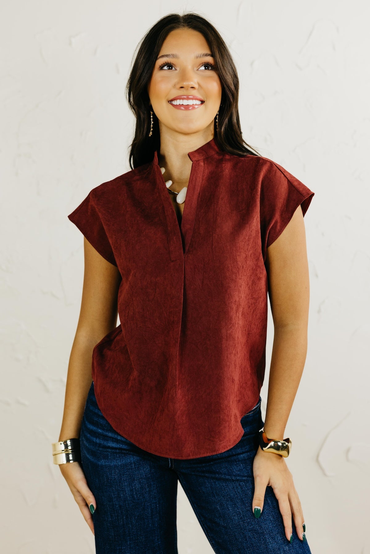 The Mandi Drop Shoulder Felt. Blouse