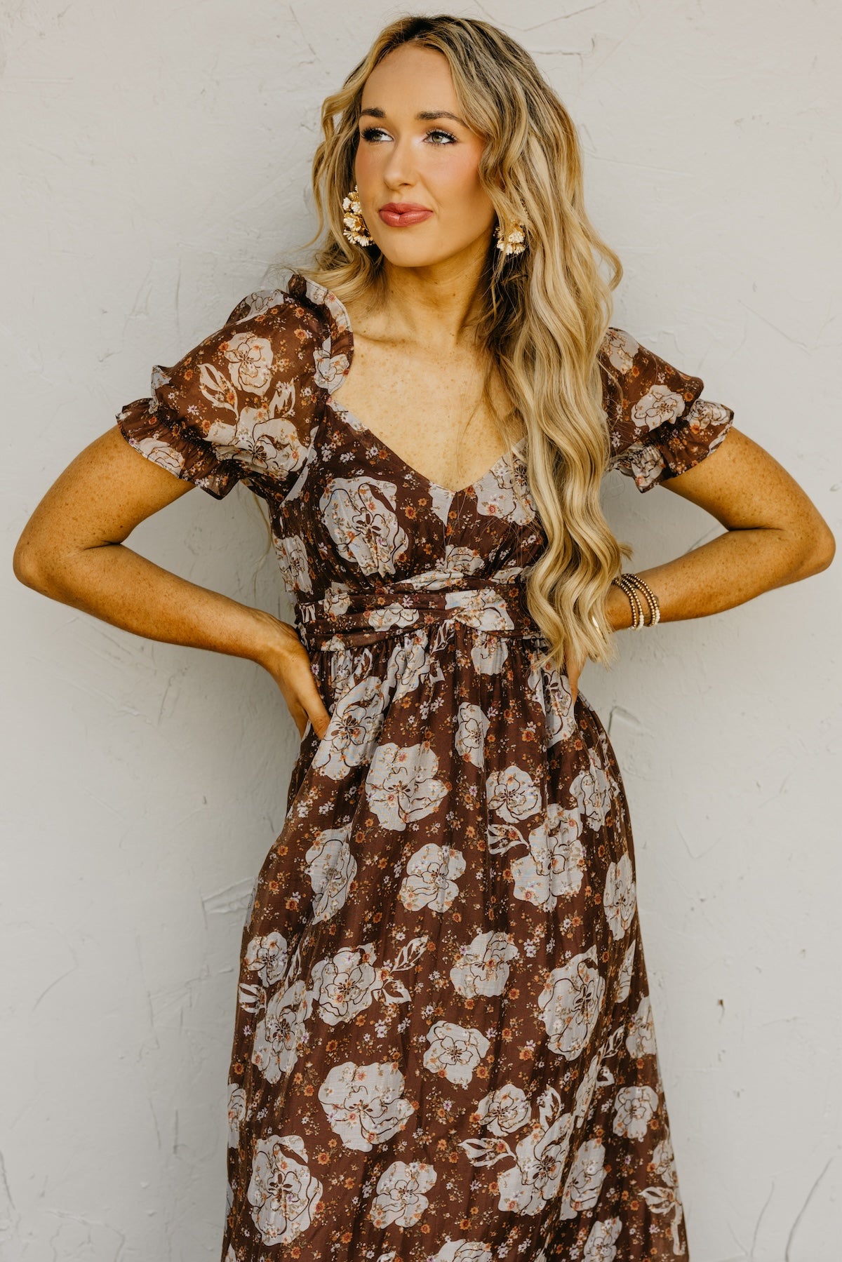 The Chelsea Fall Floral Midi Dress