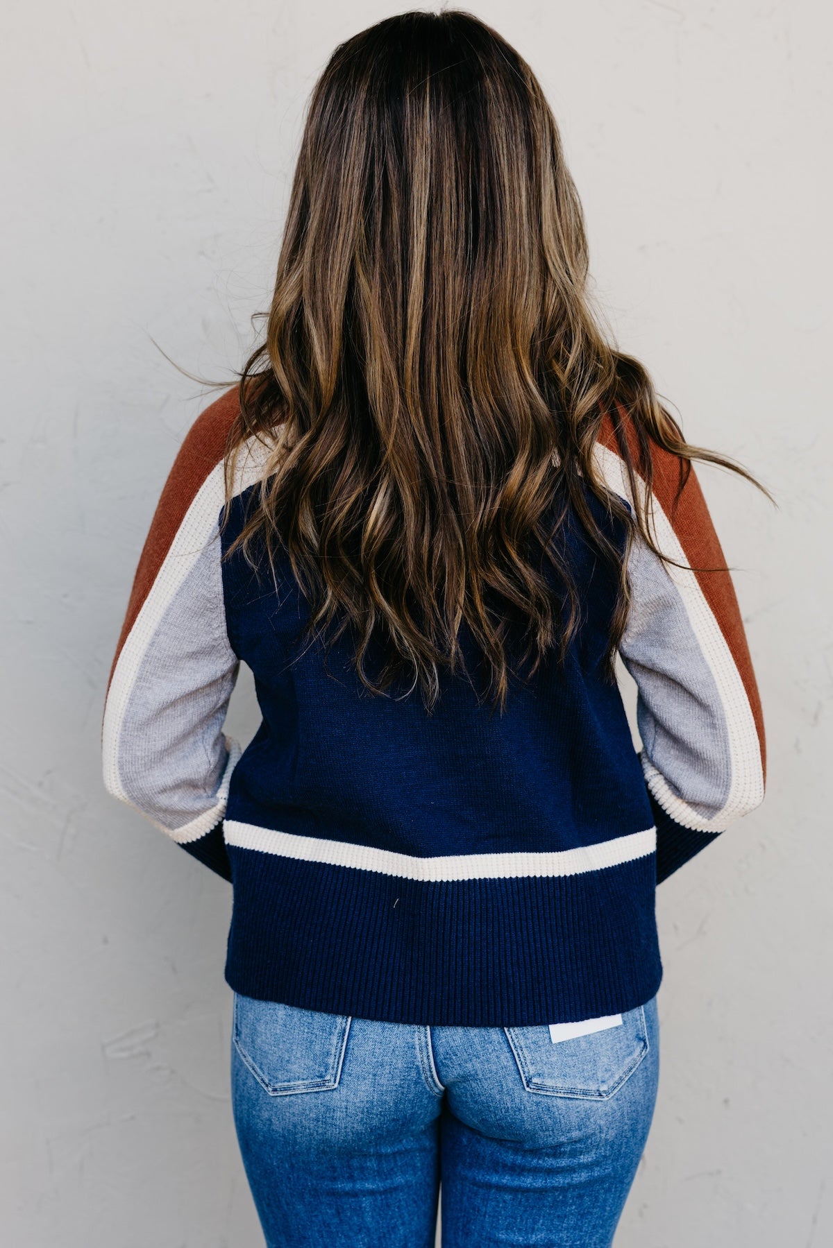 The Jenna Blocked Rib Knit Sweater
