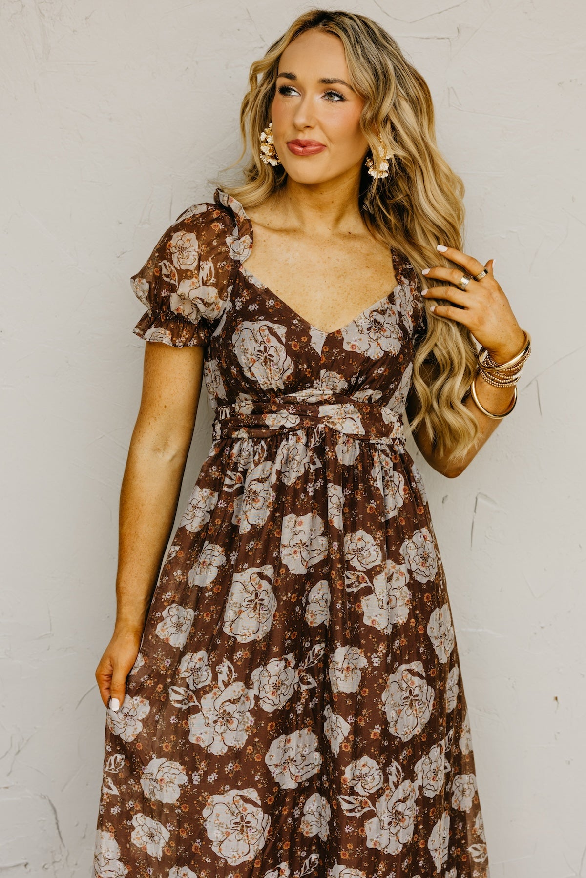 The Chelsea Fall Floral Midi Dress