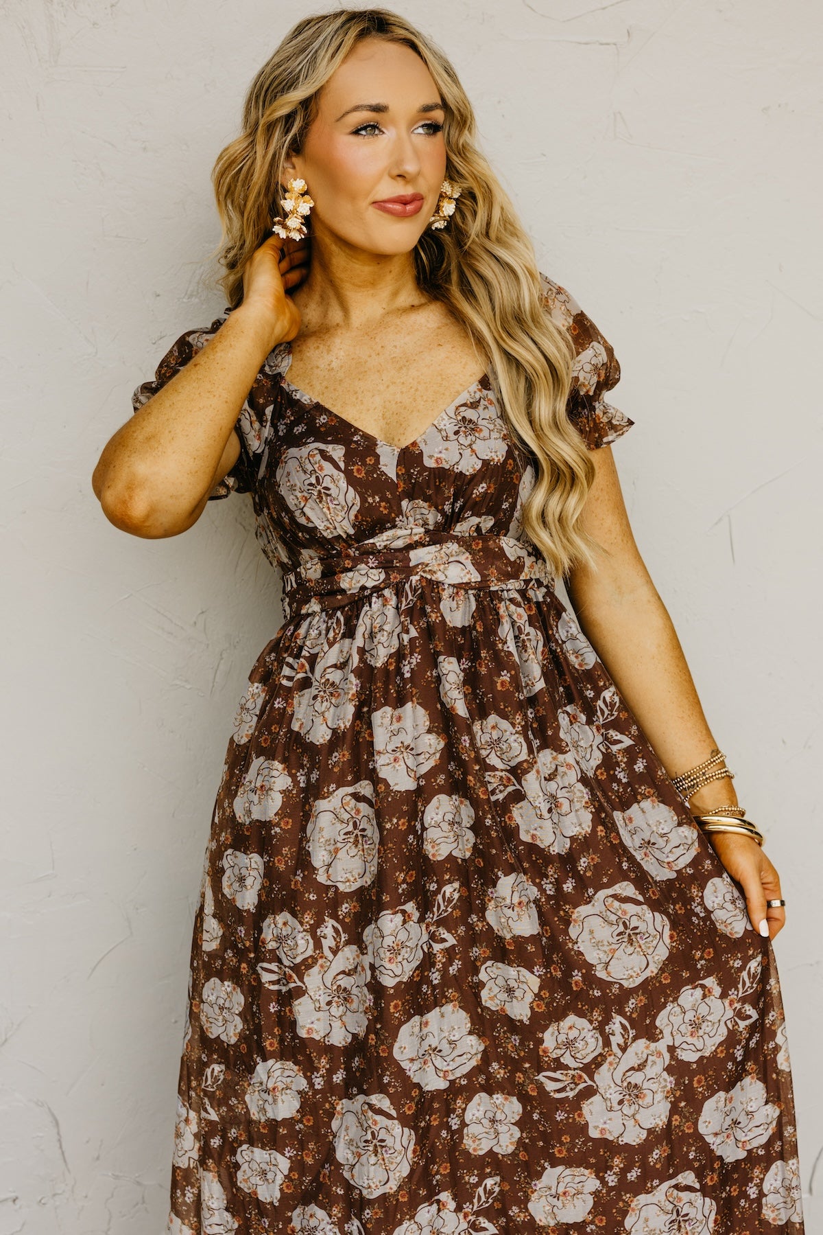 The Chelsea Fall Floral Midi Dress