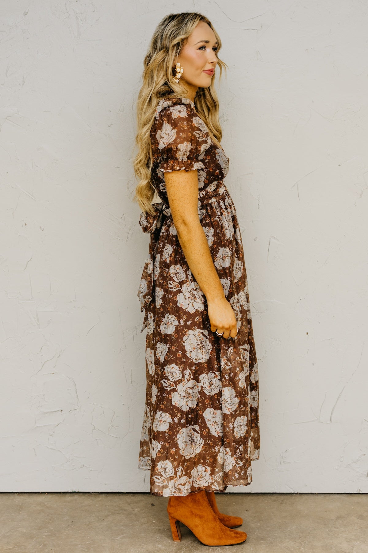 The Chelsea Fall Floral Midi Dress