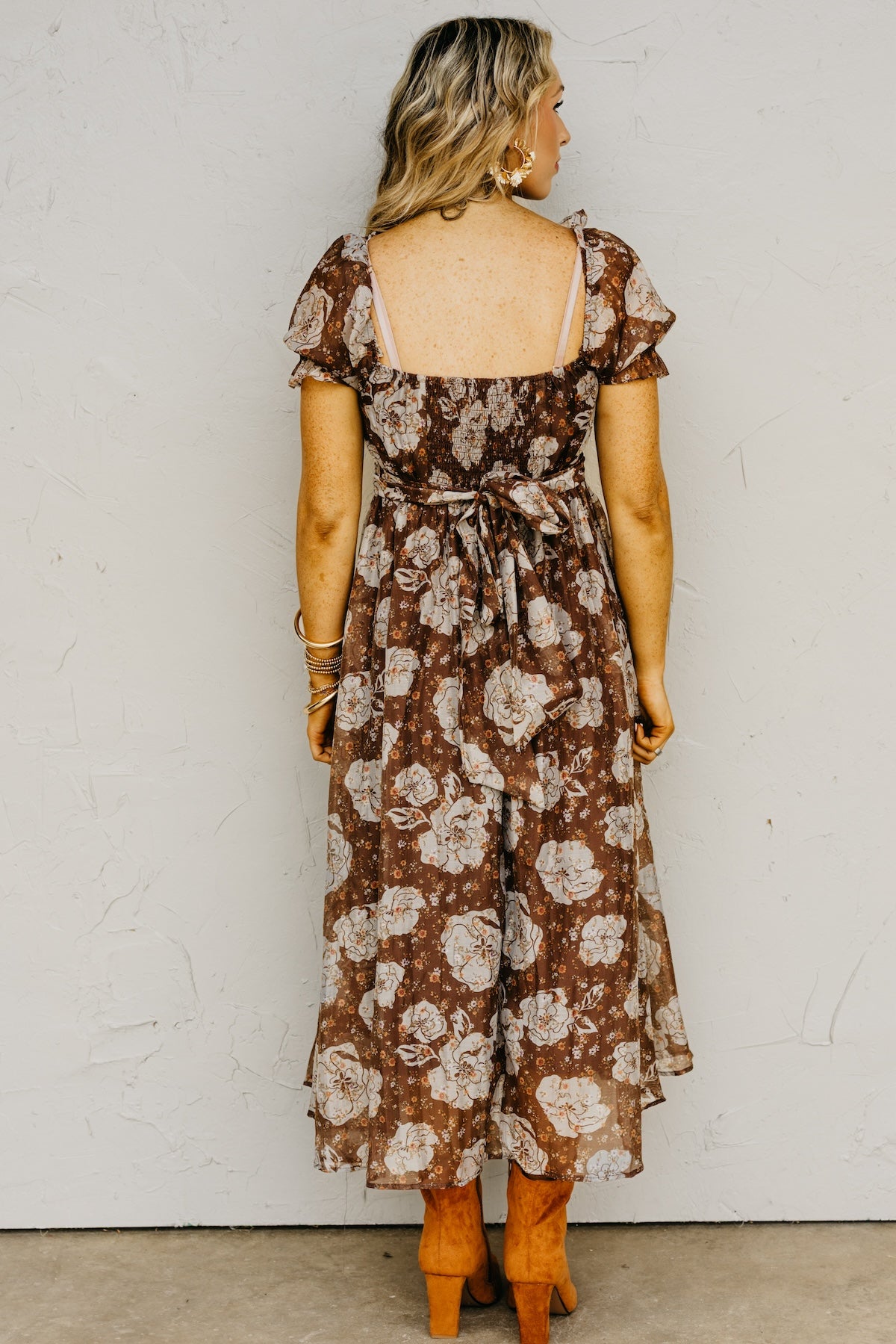 The Chelsea Fall Floral Midi Dress