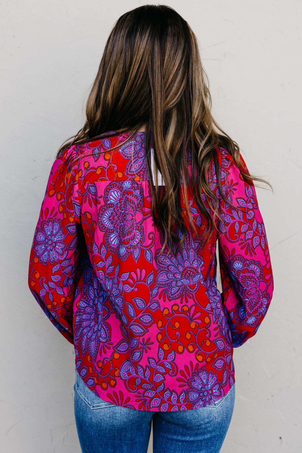 The Pearl Print Button Blouse