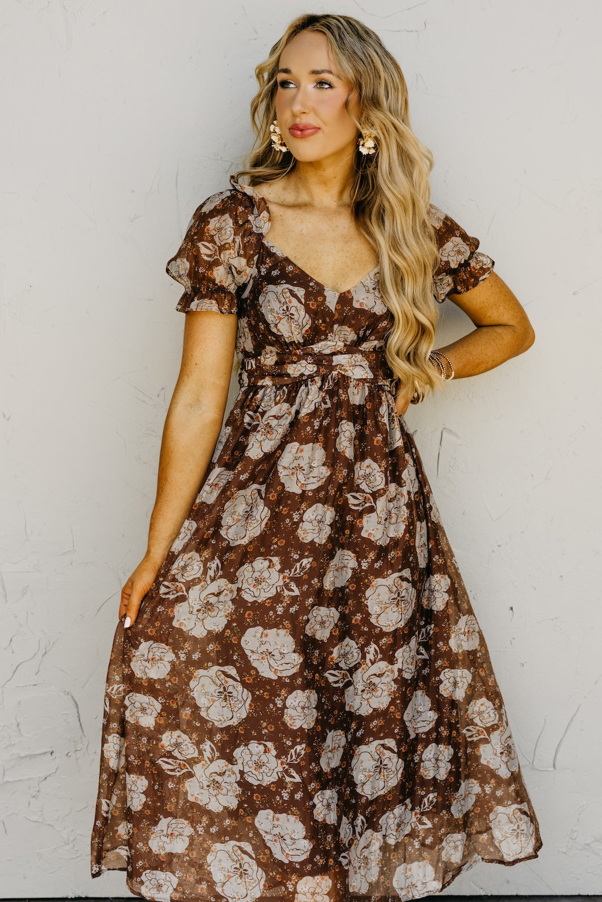 The Chelsea Fall Floral Midi Dress