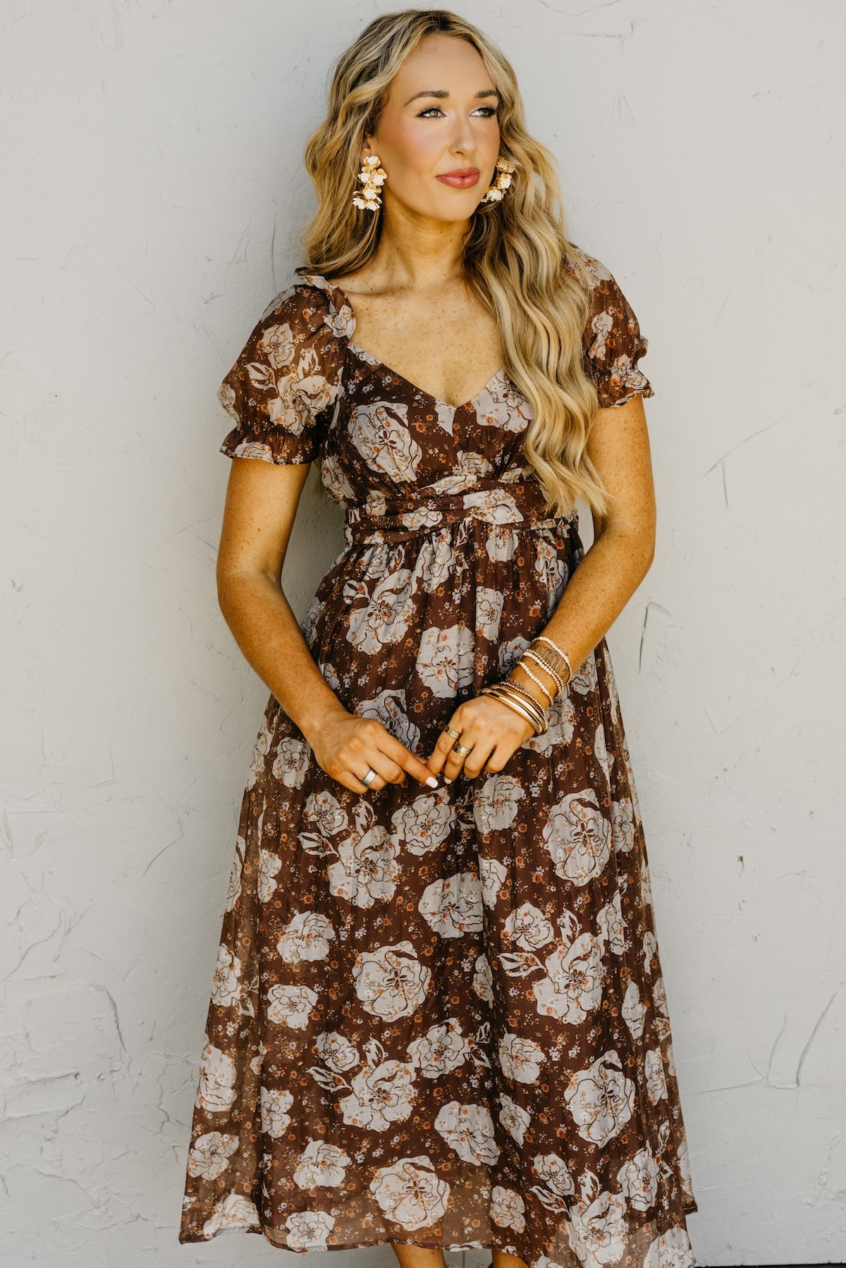 The Chelsea Fall Floral Midi Dress