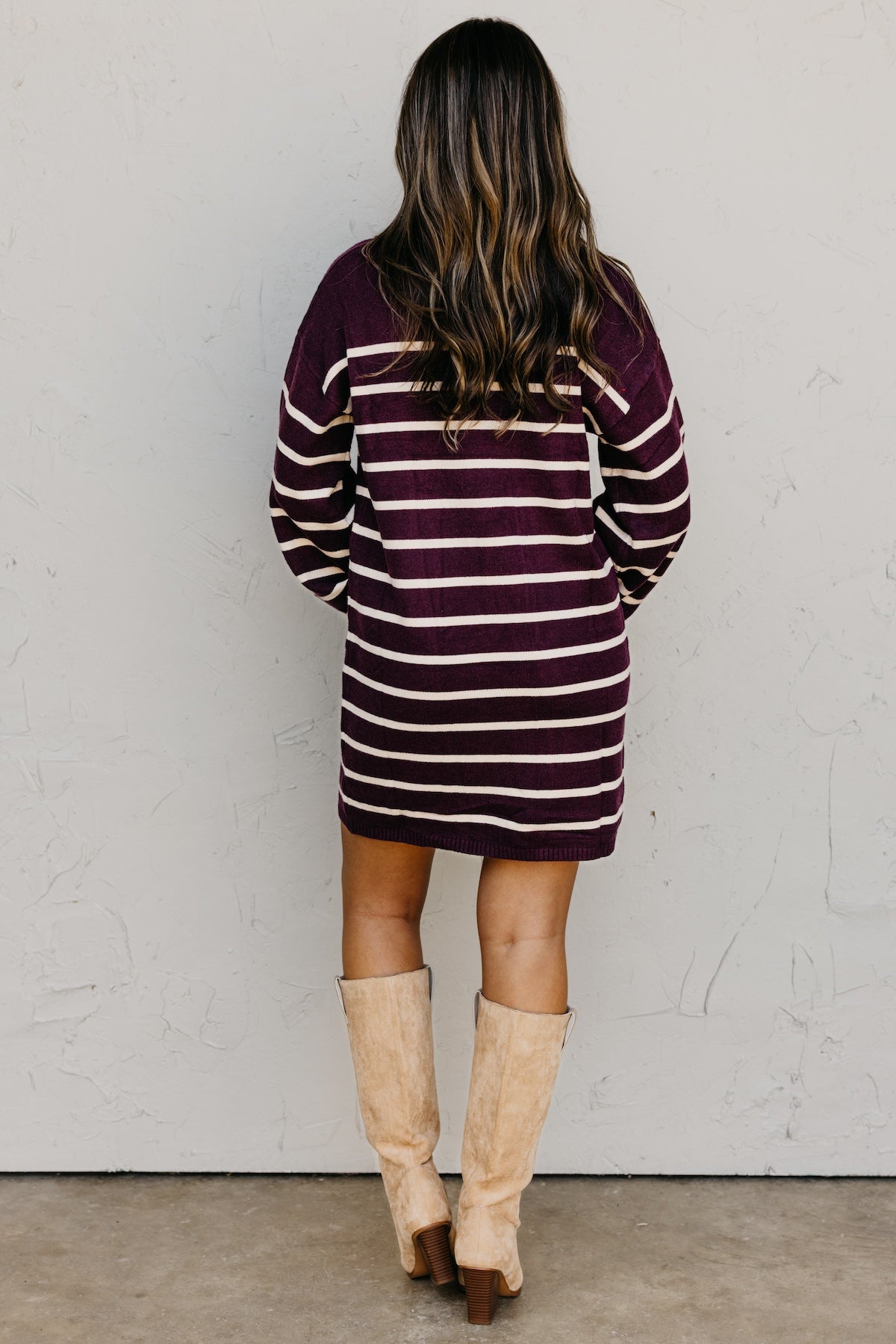 The Rhodes Striped Mini Sweater Dress