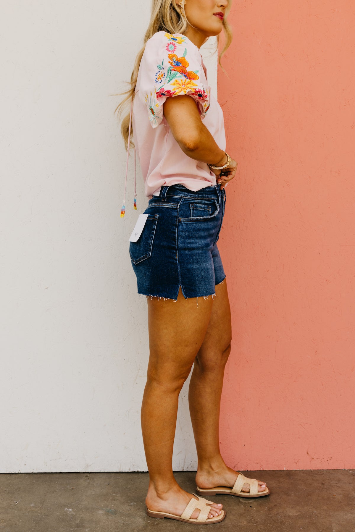 Vervet Denim | The Rebecca High Rise Side Slit Shorts