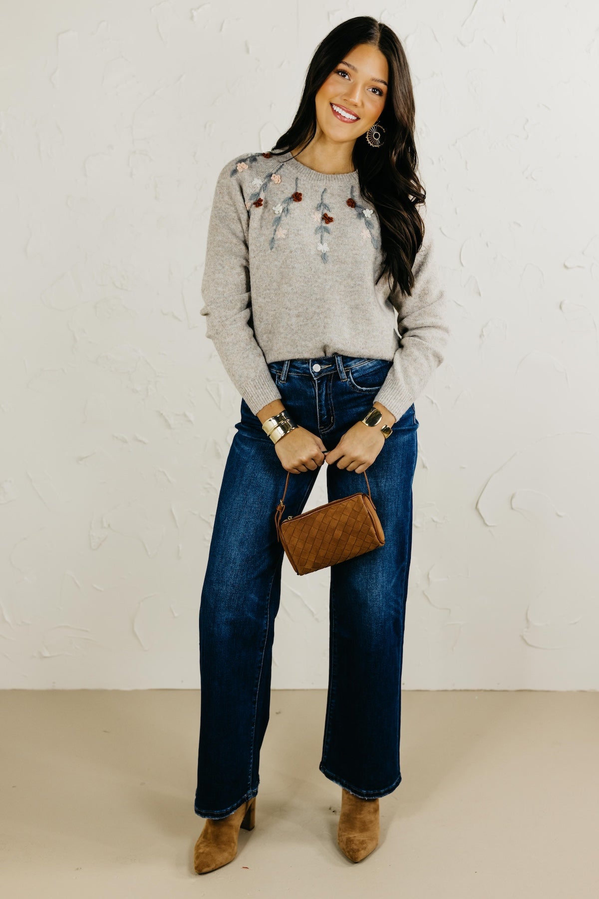 The Rackell Flower Embroidery Sweater