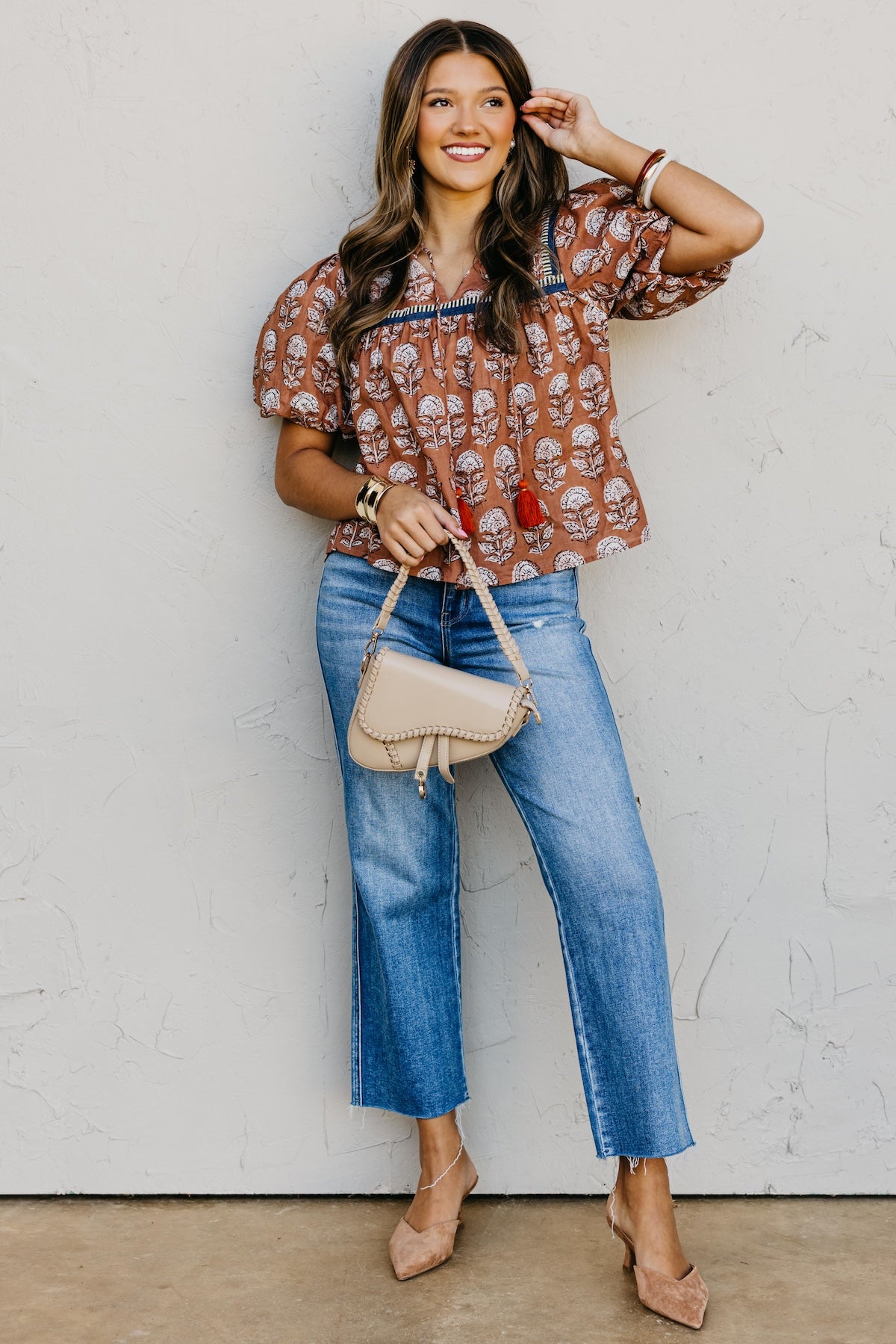 The Meadow Puff Sleeve Floral Top