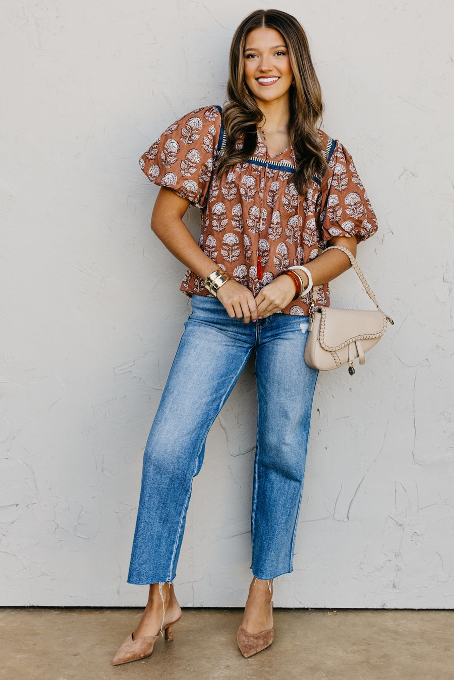 The Meadow Puff Sleeve Floral Top