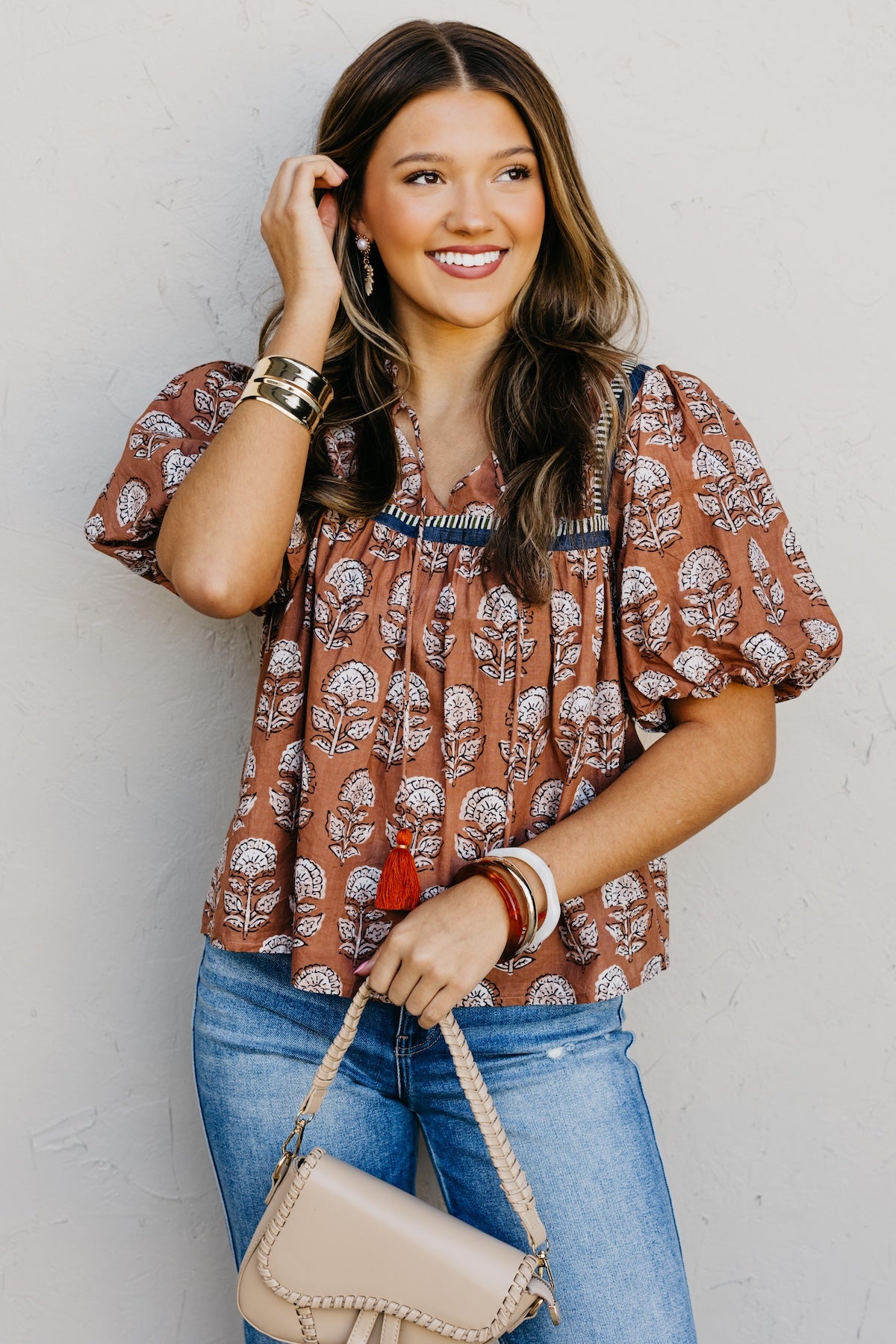 The Meadow Puff Sleeve Floral Top