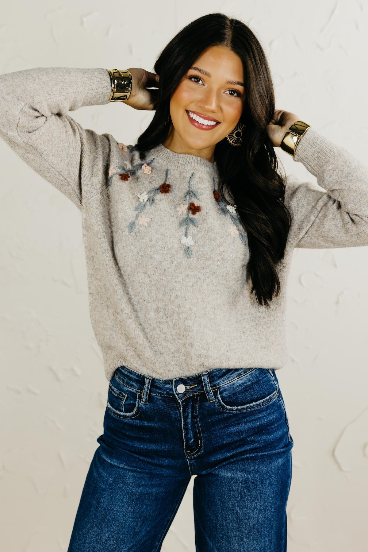 The Rackell Flower Embroidery Sweater