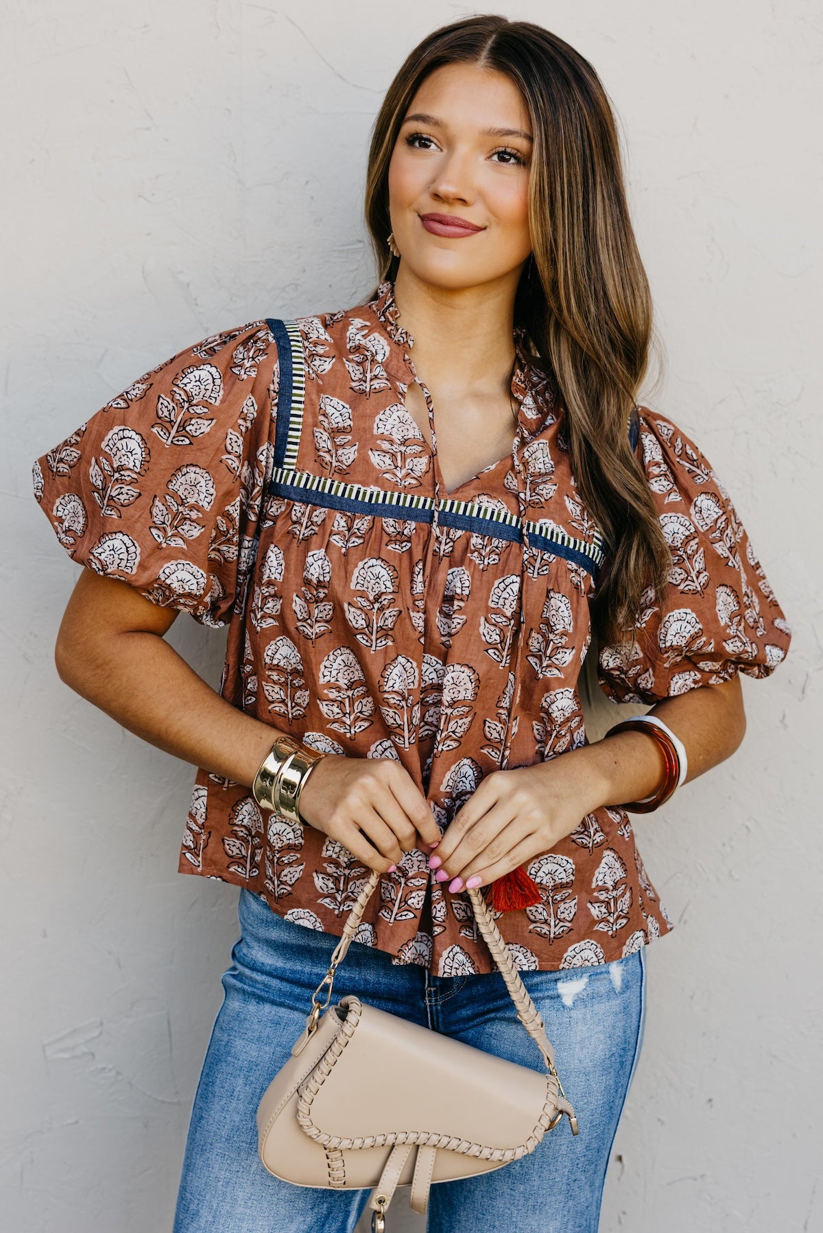 The Meadow Puff Sleeve Floral Top