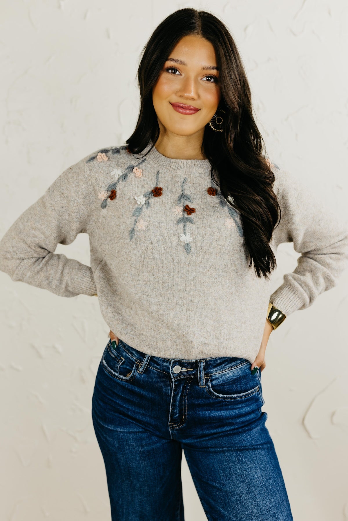 The Rackell Flower Embroidery Sweater