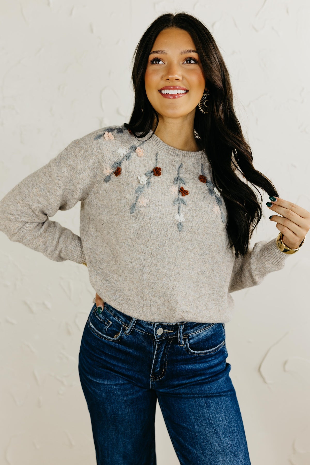 The Rackell Flower Embroidery Sweater