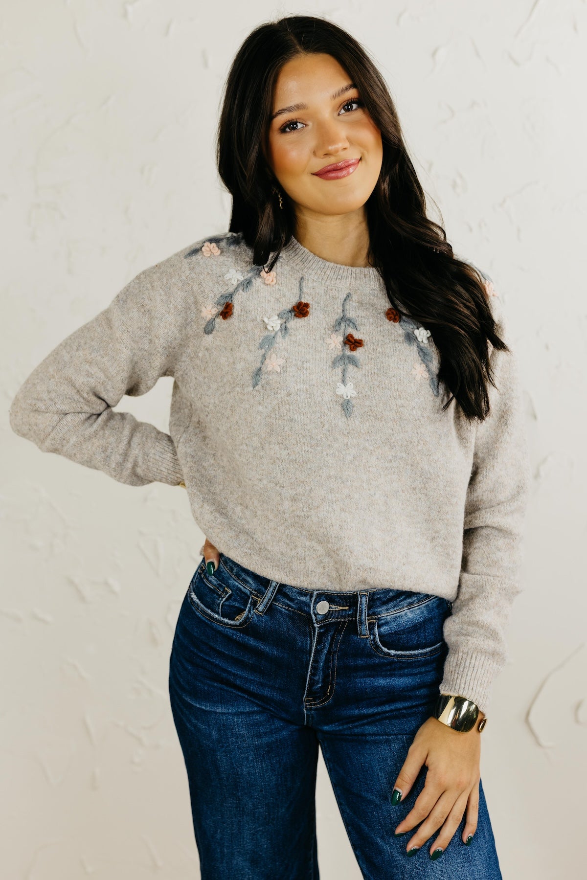 The Rackell Flower Embroidery Sweater