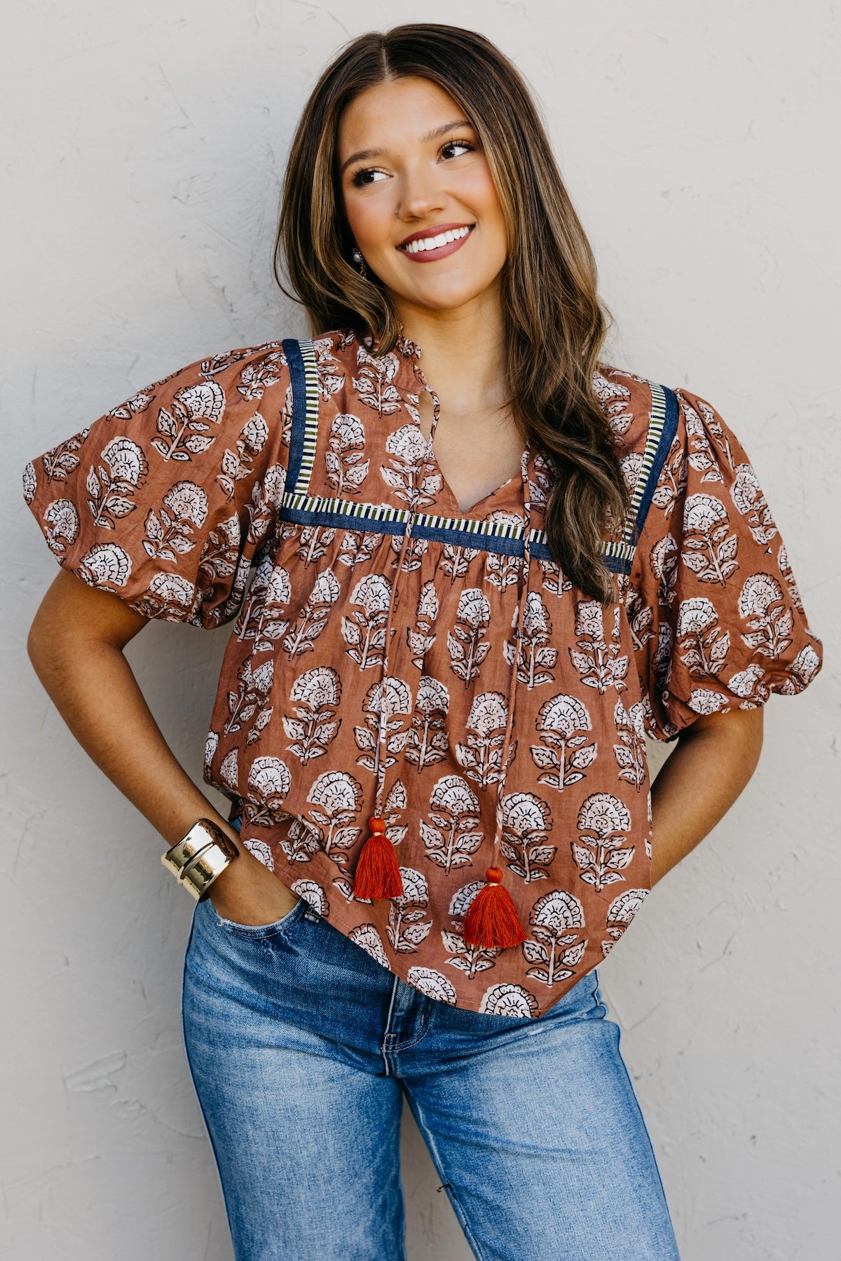 The Meadow Puff Sleeve Floral Top