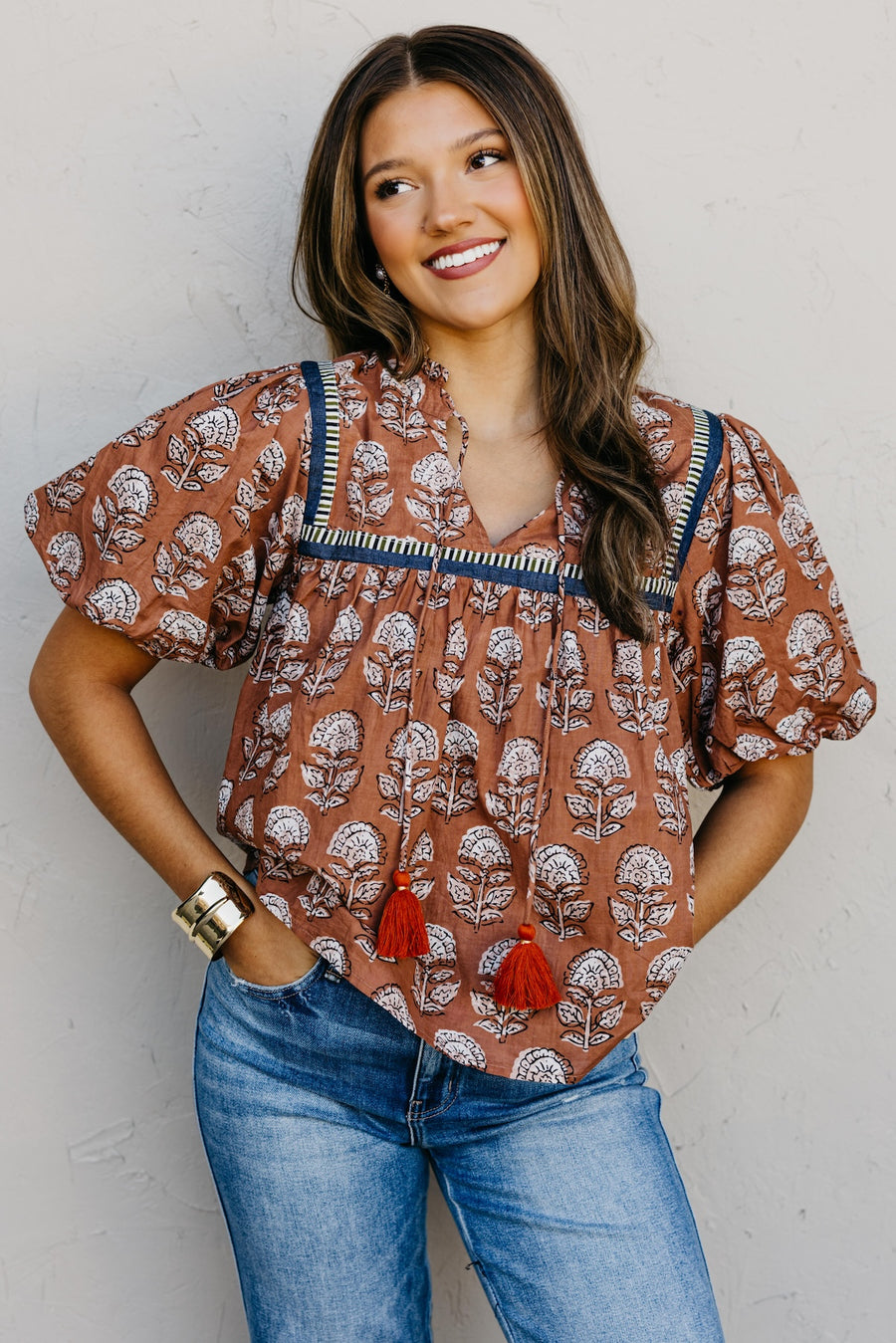 The Meadow Puff Sleeve Floral Top