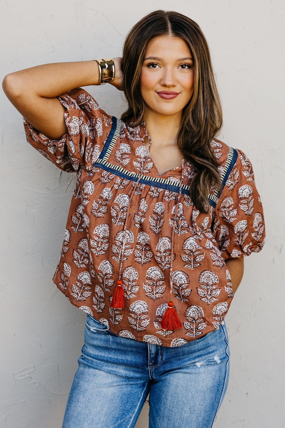 The Meadow Puff Sleeve Floral Top