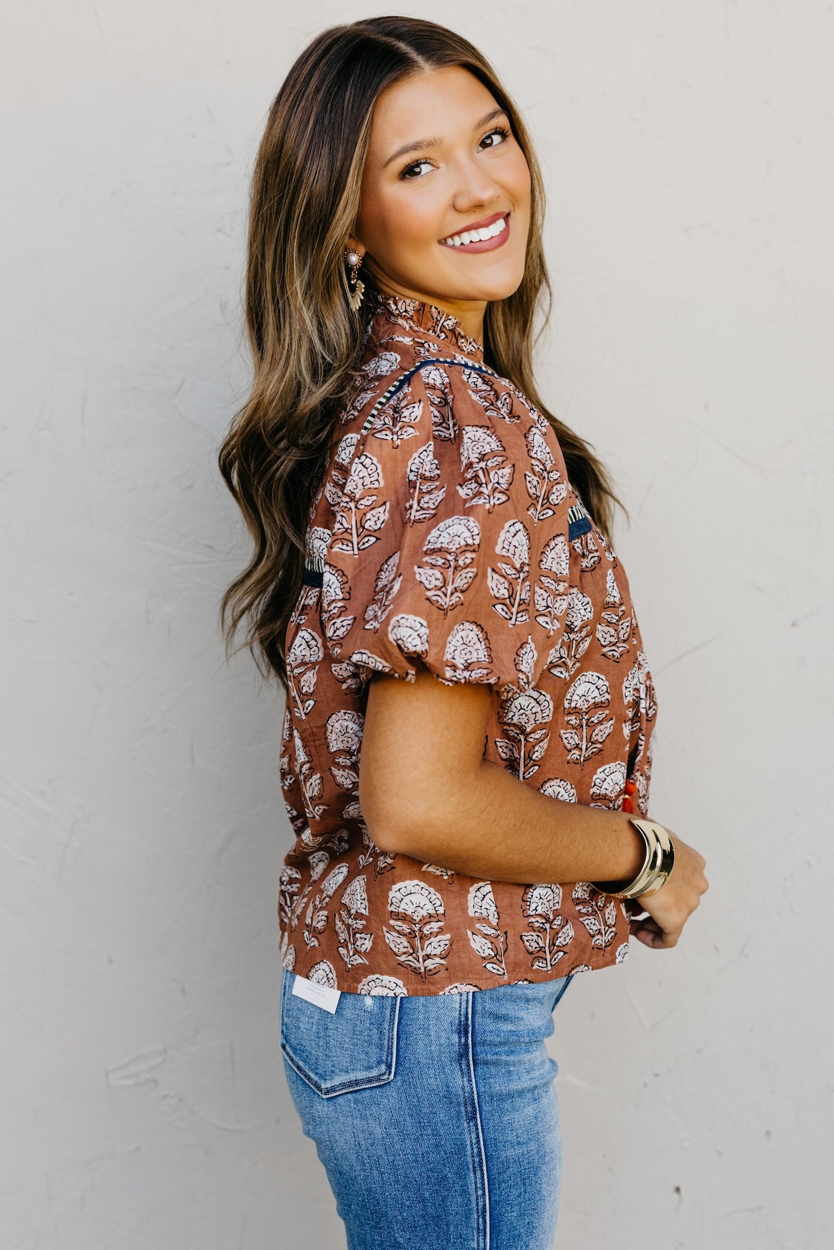 The Meadow Puff Sleeve Floral Top