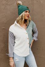 The Nolan Colorblock Corduroy Button Down