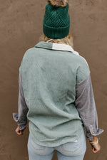 The Nolan Colorblock Corduroy Button Down