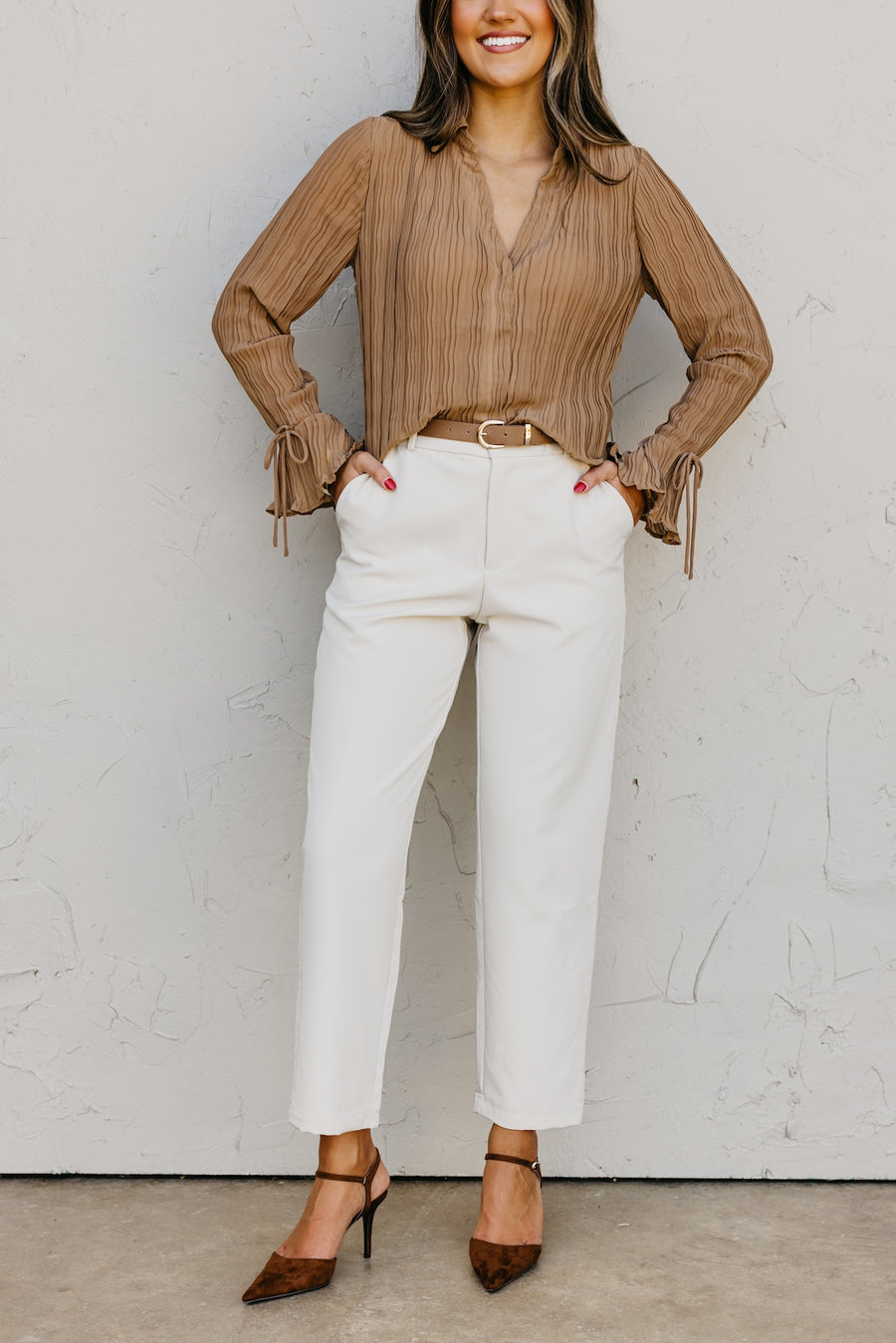 The Rylie Belted Trouser Pants