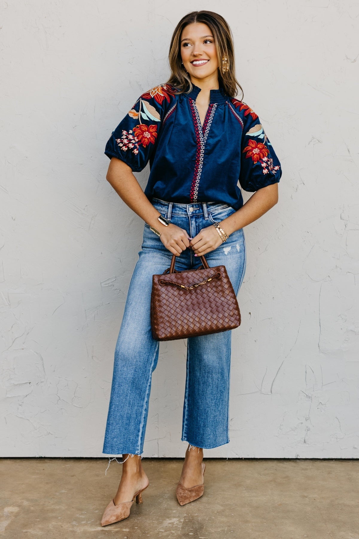 The Ellen Floral Embroidered Top