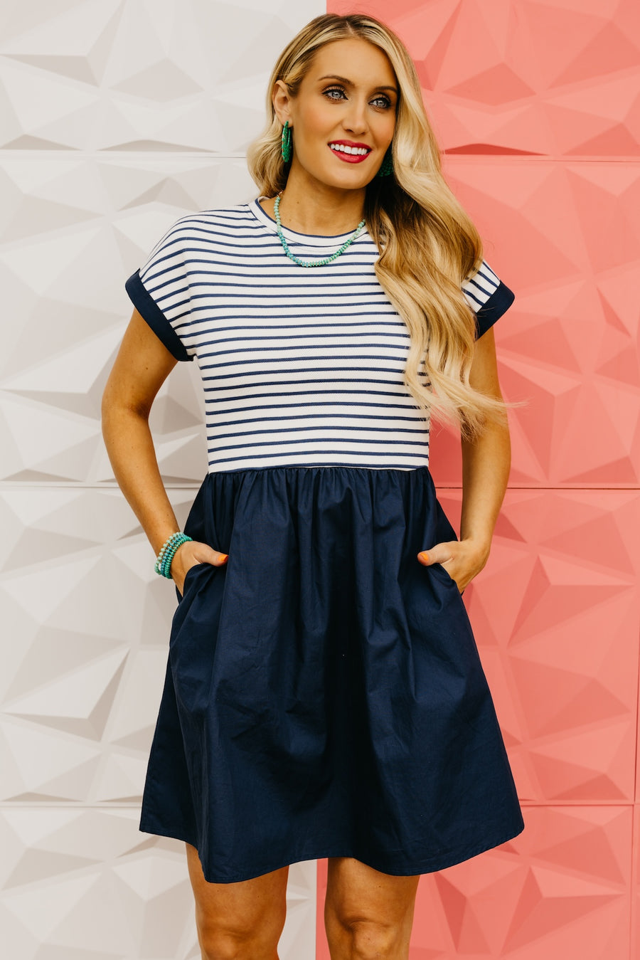 The Dakota Mixed Media Mini Dress
