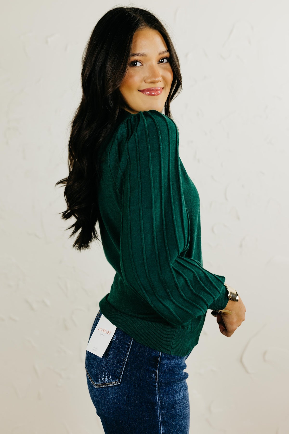 The Aleesia Pleated Puff Sleeve Sweater