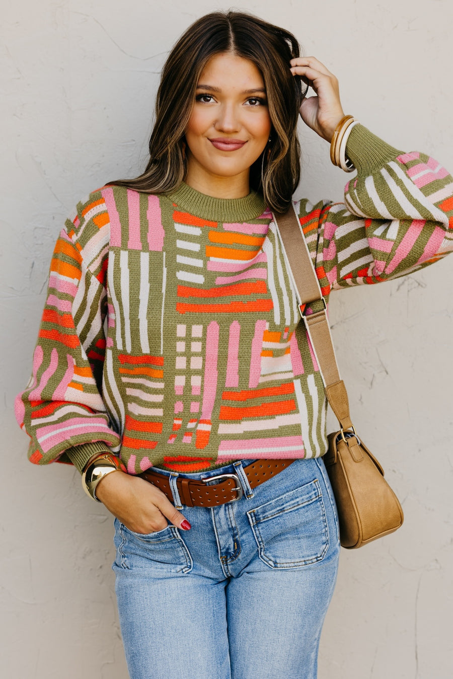 The Janice Abstract Knit Sweater