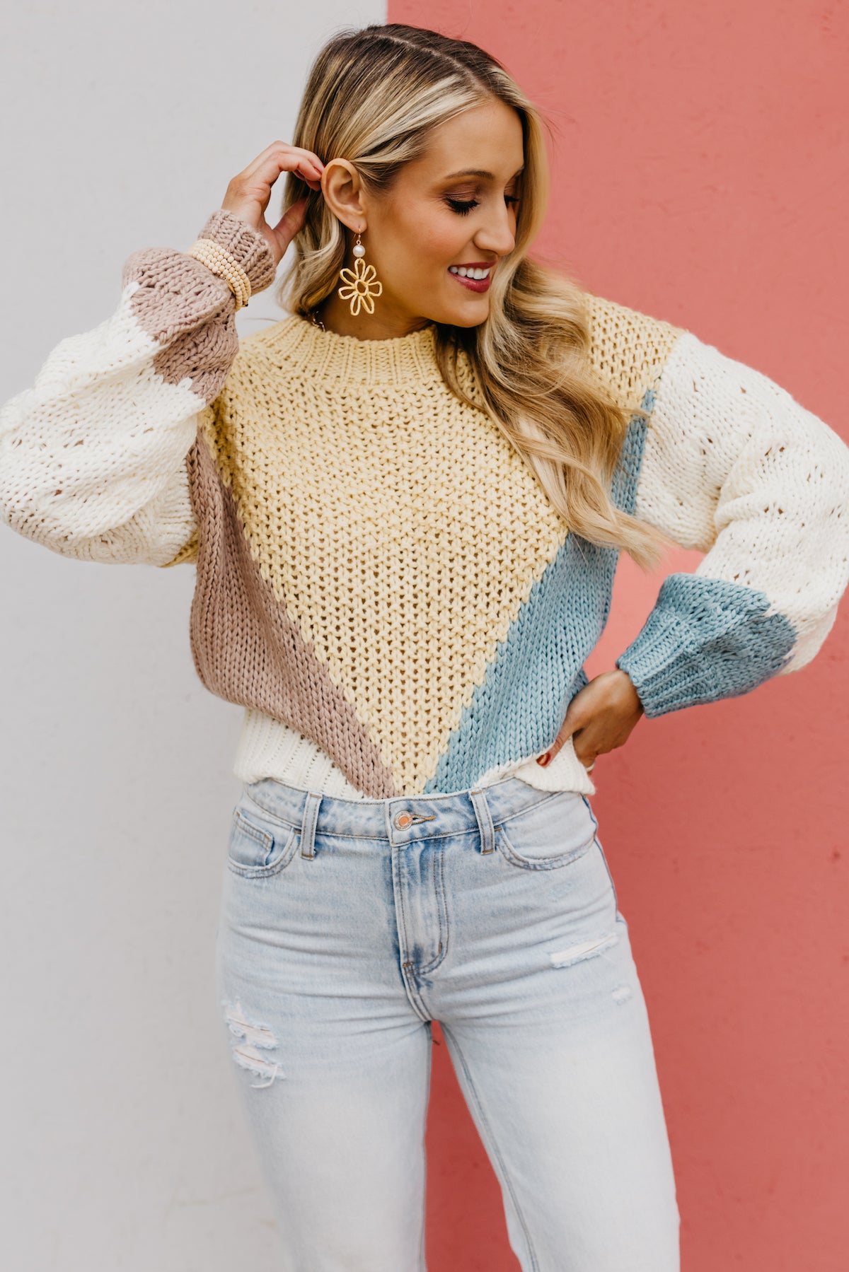 The Robin Color Block Sweater