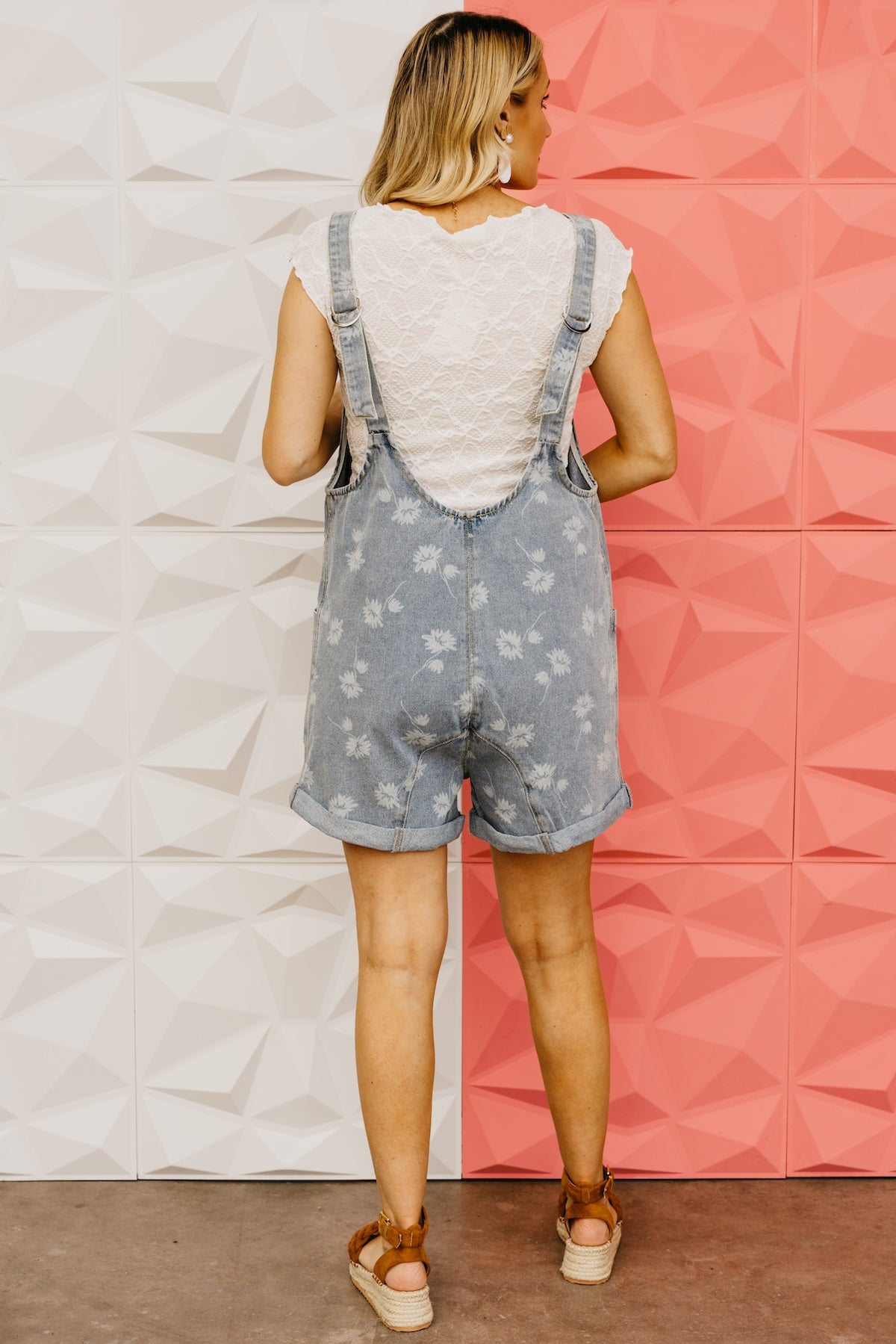 The Abby Floral Denim Overalls