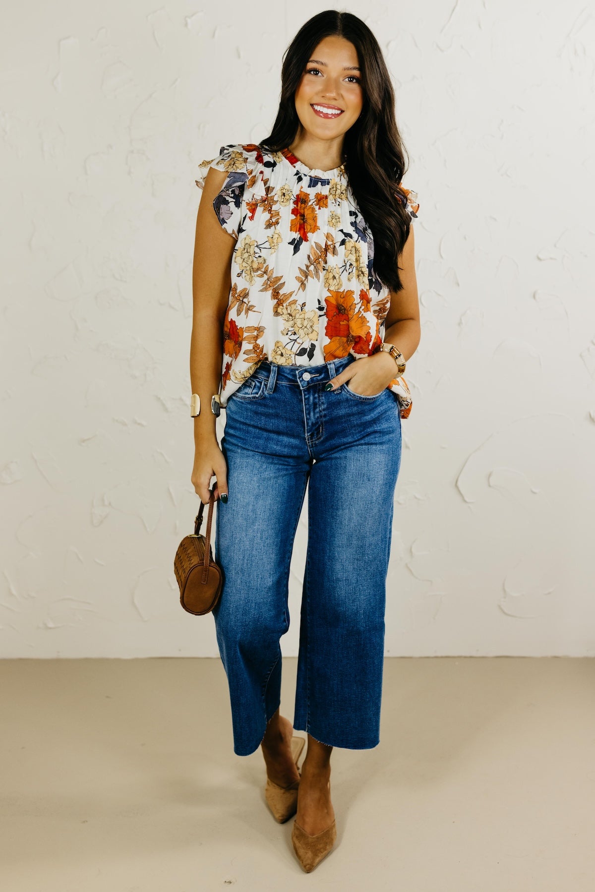 The Ray Foliage Woven Top