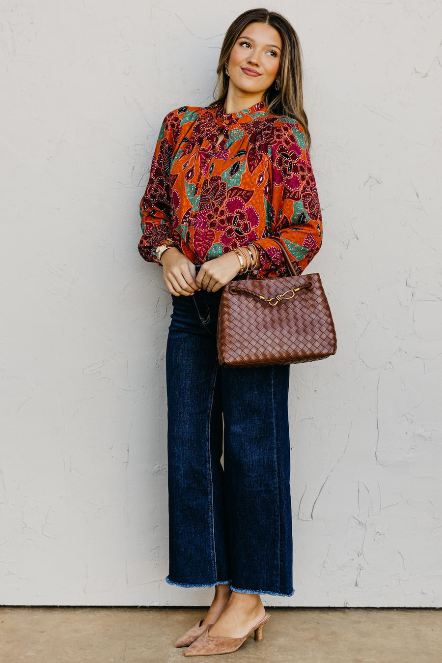 The Peggy Floral Button Down Blouse