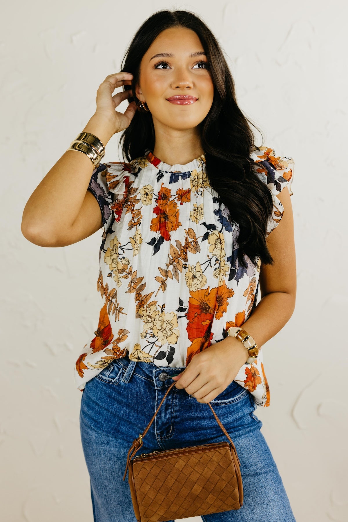 The Ray Foliage Woven Top