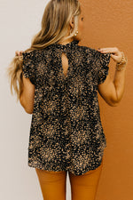 The Linda Smocked Ditsy Floral Top