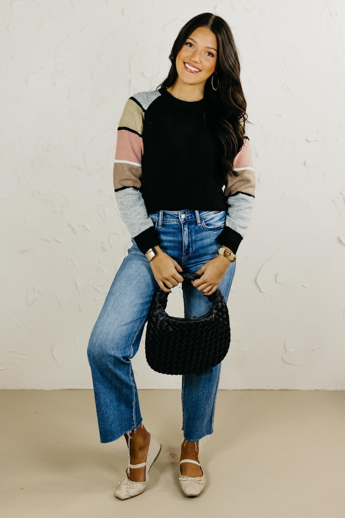 The Barb Colorblocked Sleeve Sweater